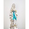 Statue de Notre Dame de Lourdes en plaqué argent. 20 cm