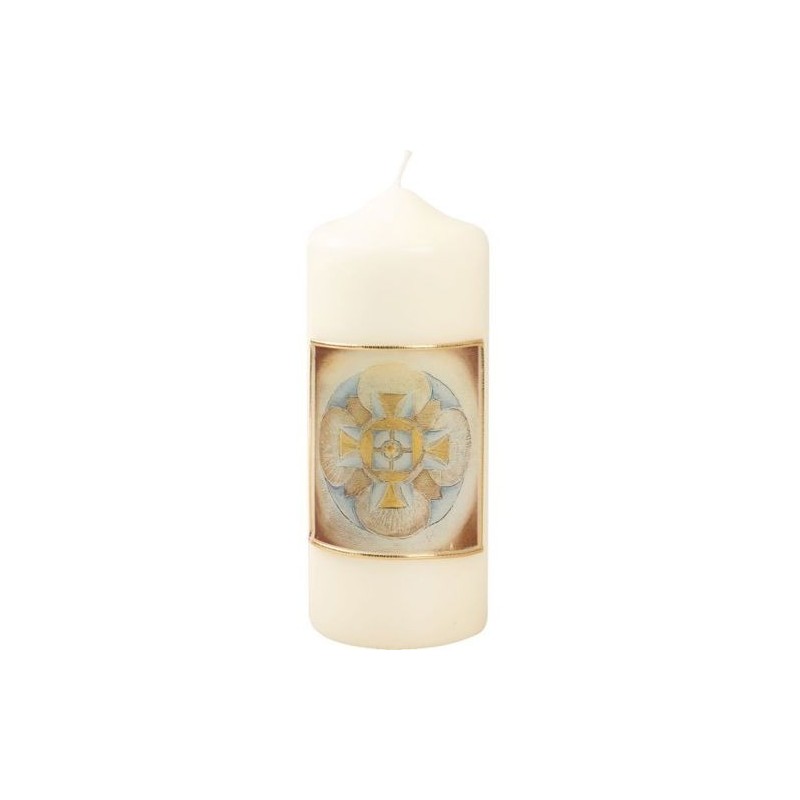 Bougie 60/150 avec décor cire et dorures