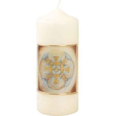 Bougie 60/150 avec décor cire et dorures