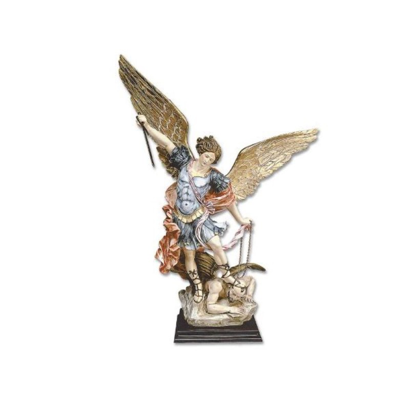 Beeld van de aartsengel Michaël in marmeren stof 78/59 cm