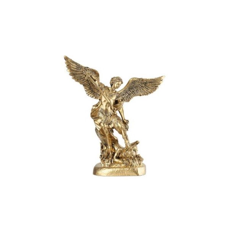 Beeld van St. Michel 20 cm hars Bronze