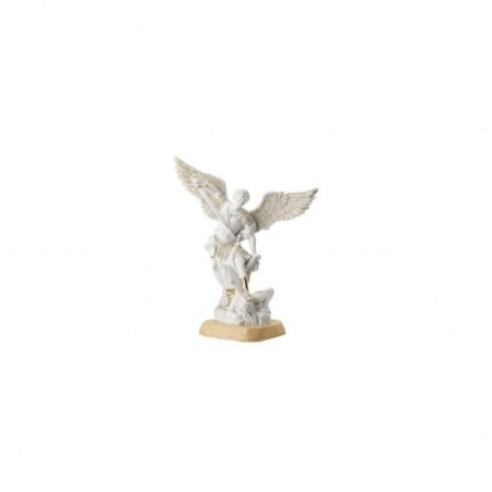 Statue St Michel 20cm blanche