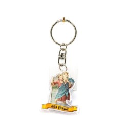 Porte-clés de St Christophe avec inscription FR