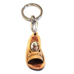 St Francis sandaal sleutelhanger