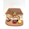 Kerststal keramisch blok - Guatemala 8X7CM