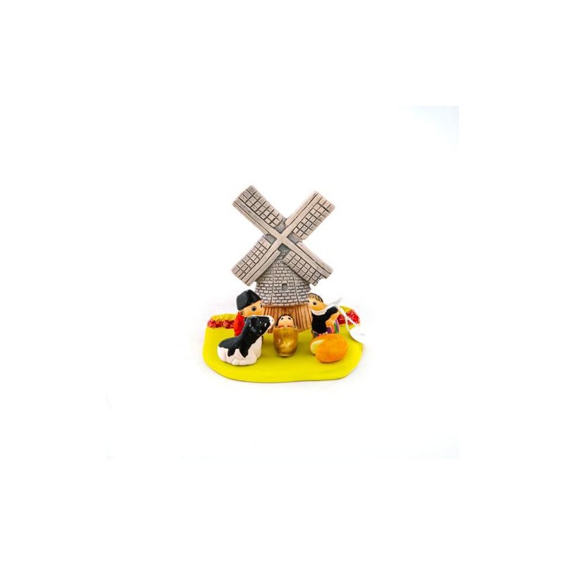 Crèche en céramique bloc - Hollande  8X7CM