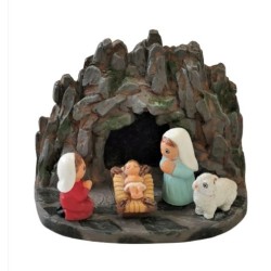 Kerststal keramisch blok - ND van Lourdes 8X7CM