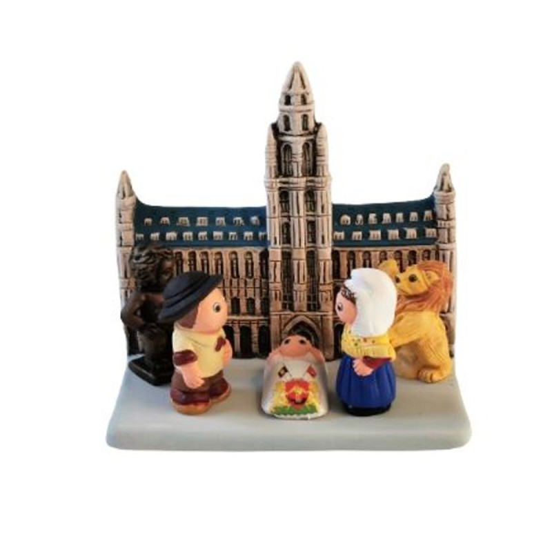 Crèche en céramique bloc - Belgique 8X7
