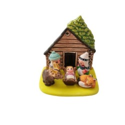 Crèche céramique bloc 8X7cm -NORVEGE