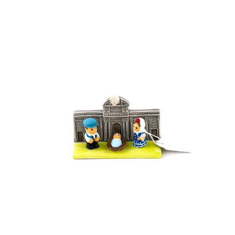 Kerststal in keramische blokken - Madrid 8X7CM