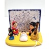 Crèche de Noël Portugal en céramique. 8/7 cm