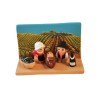 Crèche en céramique Bloc 8x7cm - BOURGOGNE