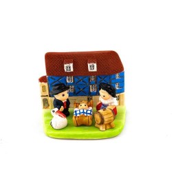 Crèche en céramique Alsace 8/7 cm