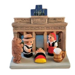 Crèche en céramique bloc - Allemagne 8X7Cm