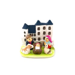 Kerststal in keramische blokken - Bern 8X7CM