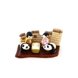 Kerststal in blokkeramiek - China 8X7CM