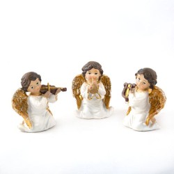 Ange musicien en résine. 8 cm