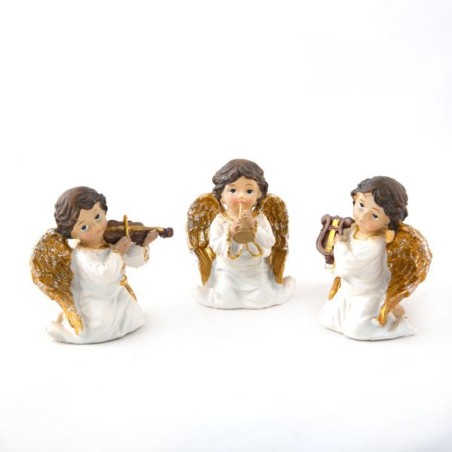 Resin muziek engel. 8 cm
