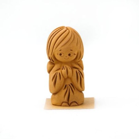 Terracotta beschermengel. 4 cm kaart