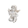 Ange assis dans aile 15x20x16cm polystone