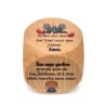 Dé de prière en bois de Hêtre 5x5cm Ange gardien pour Enfant