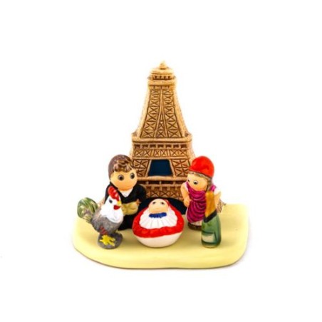 Crèche en céramique bloc - Paris 8X7 cm
