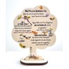 "Houten boom 14x10cm ""Bidden met de Heiligen"""