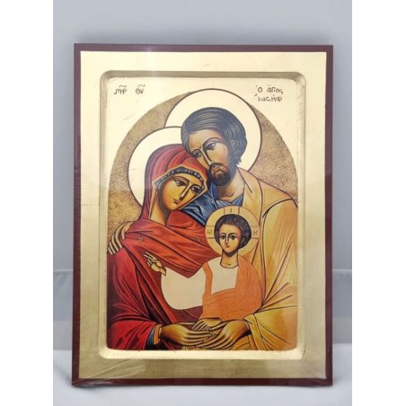 Icône incurvée 24x30cm Ste Famille