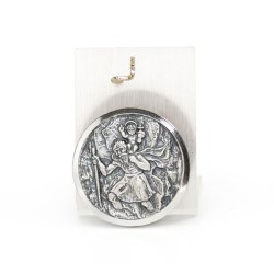 Magnet de Saint Christophe en argent. 24 mm