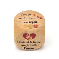 Kleine houten dobbelsteen 4x4cm