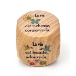 Kleine houten dobbelsteen 4x4cm
