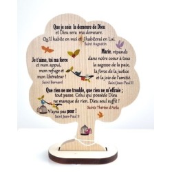 "Houten boom 14x10cm ""Bidden met de Heiligen"""