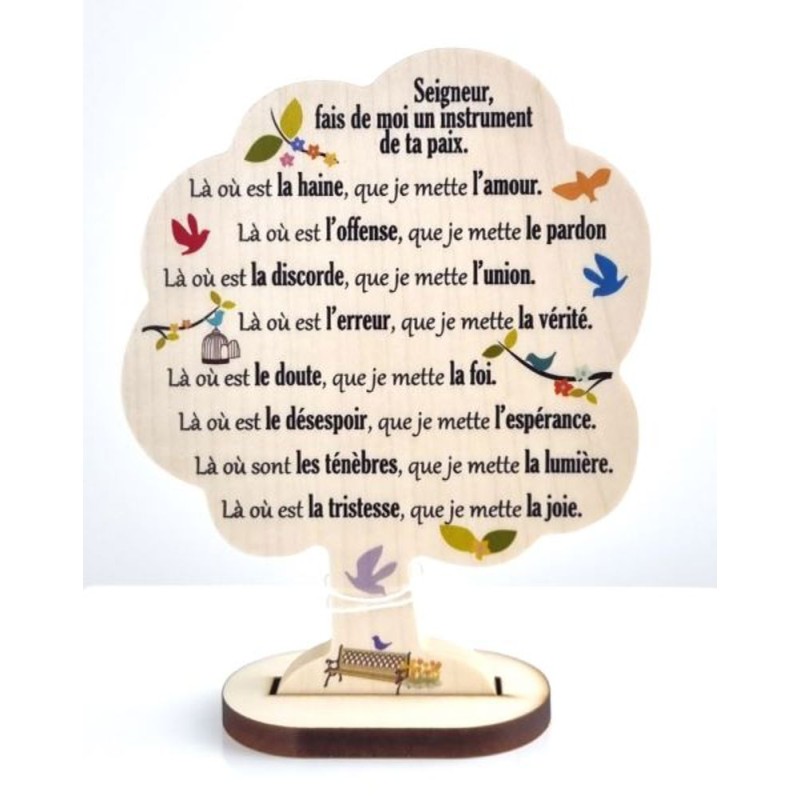 "Houten boom 14x10cm St. Francois