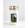 20 Bougies paraffine NR3 avec couvercle cuivré disponible en blanc ou rouge avec ou sans image