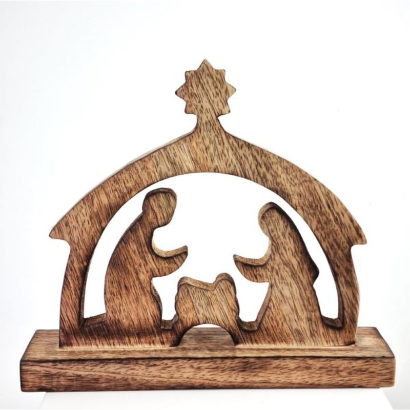 Crèche stylisée en bois