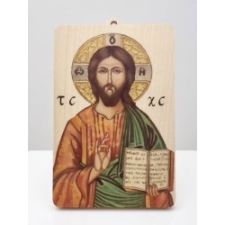 Icône sur bois 10x15cm  "Christ"