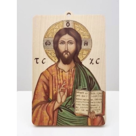 Icône sur bois 10x15cm  "Christ"