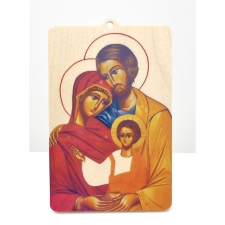 Icône sur bois 10x15cm  "Sainte Famille"