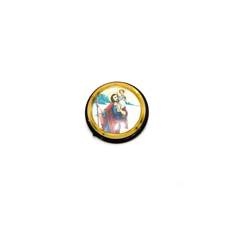 Magnet de Saint Christophe en PVC. 5 cm