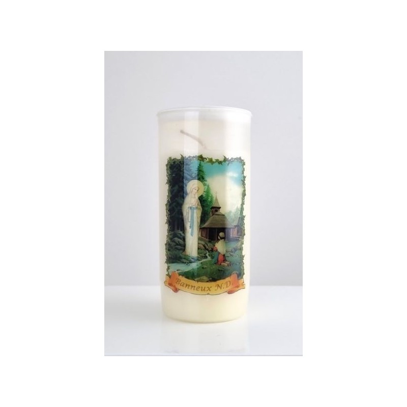 20 Bougies 6 jours compo disponible en rouge ou blanc avec ou sans image Sainte