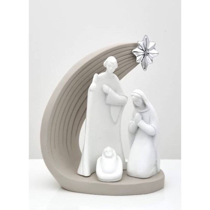 Kerststal gestileerd 18x14cm