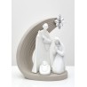 Kerststal gestileerd 18x14cm