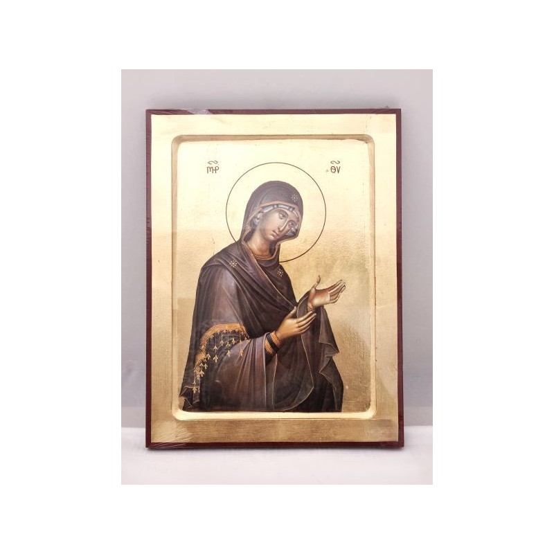Icône incurvée 24x30cm Vierge en prière