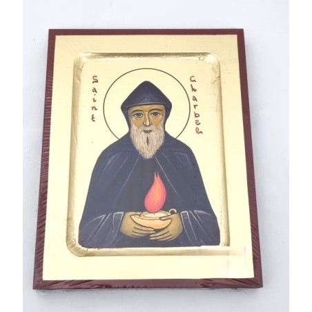 Icône incurvée 14x18cm St Charbel