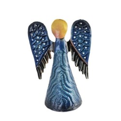 Ange rose ou bleu en métal 20cm (Fabriqué à la main en Haïti)