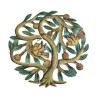Arbre de vie Oiseaux et Quenette D:30cm métal coloré  (fabriqué à la main en Haïti)