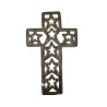 Croix étoilée métal 27x16.5cm (Fabriqué à la main en Haïti)