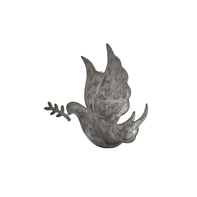 Metalen duif van 31 cm (handgemaakt in Haïti)