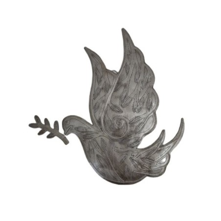 Colombe métal 31cm (Fabriqué à la main en Haïti)