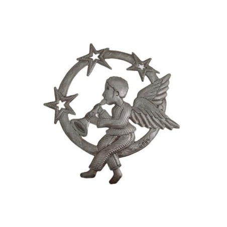 Angelot aux étoiles métal 20cm (Fabriqué à la main en Haïti)